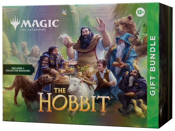 Magic: The Gathering The Hobbit Gift Bundle Fat Pack Collector Play Boosters Terning Promokort 30 Lande 15 Foil Mm
