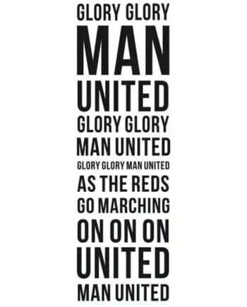 Manchester United Wallsticker  Glory Glory Man United  130x40cm