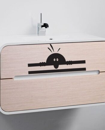 Mand Kigger Op Wallsticker