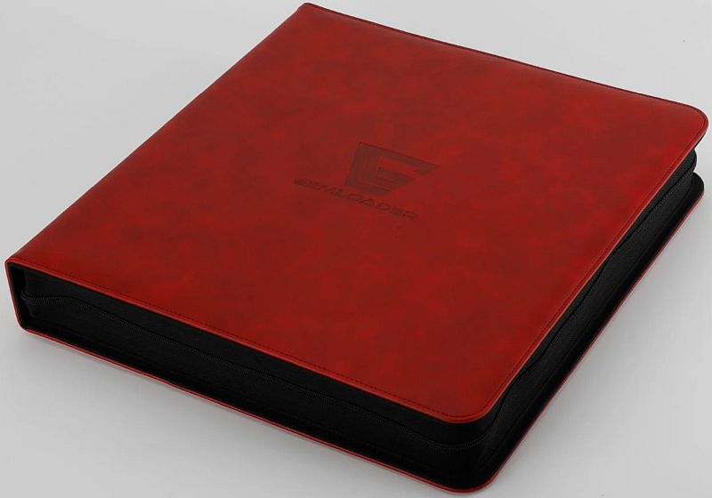 Mappe Gemloader Premium 12-pocket Toploader Binder: Red  Holder 336 Kort