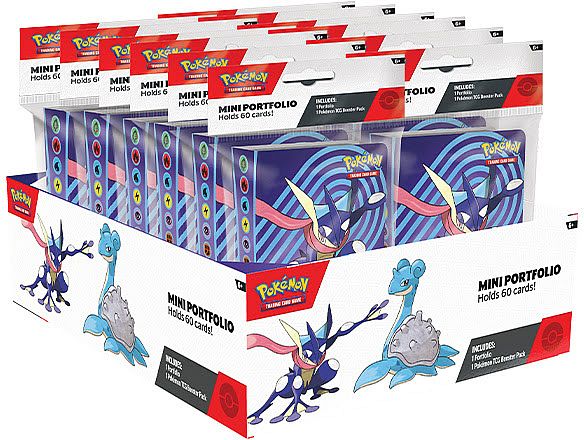 Mappe Pokemon Scarlet Violet: Greninja Lapras 2024 Fall Mini-album Display 12 Binders 12 Booster Pack