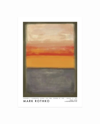 Mark Rothko Plakat  Orange  White  Red  Green