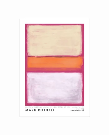 Mark Rothko Plakat  White  Orange  Pink