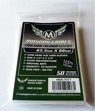 Mayday Games Standard Card Sleeves  Premium  63 5x88mm 50 Lommer  May7077