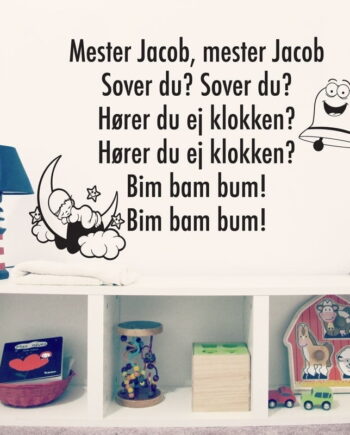 Mester Jacob  Første Vers Wallsticker