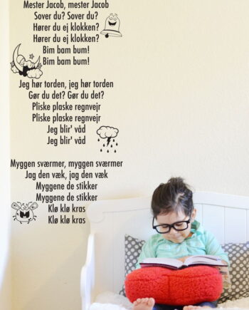 Mester Jacob Hele Sangen Wallsticker