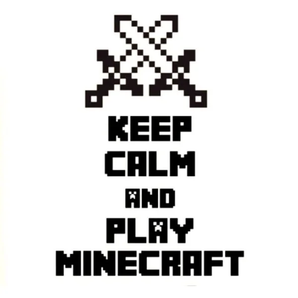 Minecraft Wallsticker  Keep Calm And Play Minecraft  70x50cm