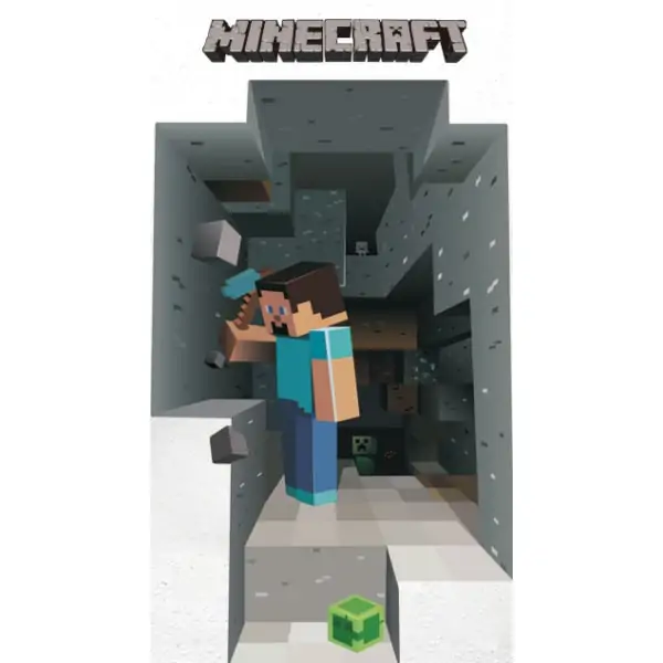 Minecraft Wallsticker  Minecrafter Bygger Ud  Hul   Væggen  50x70cm