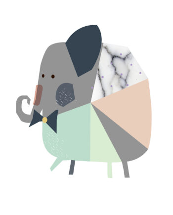 Mini Mize Elefant Af Plakatwerket