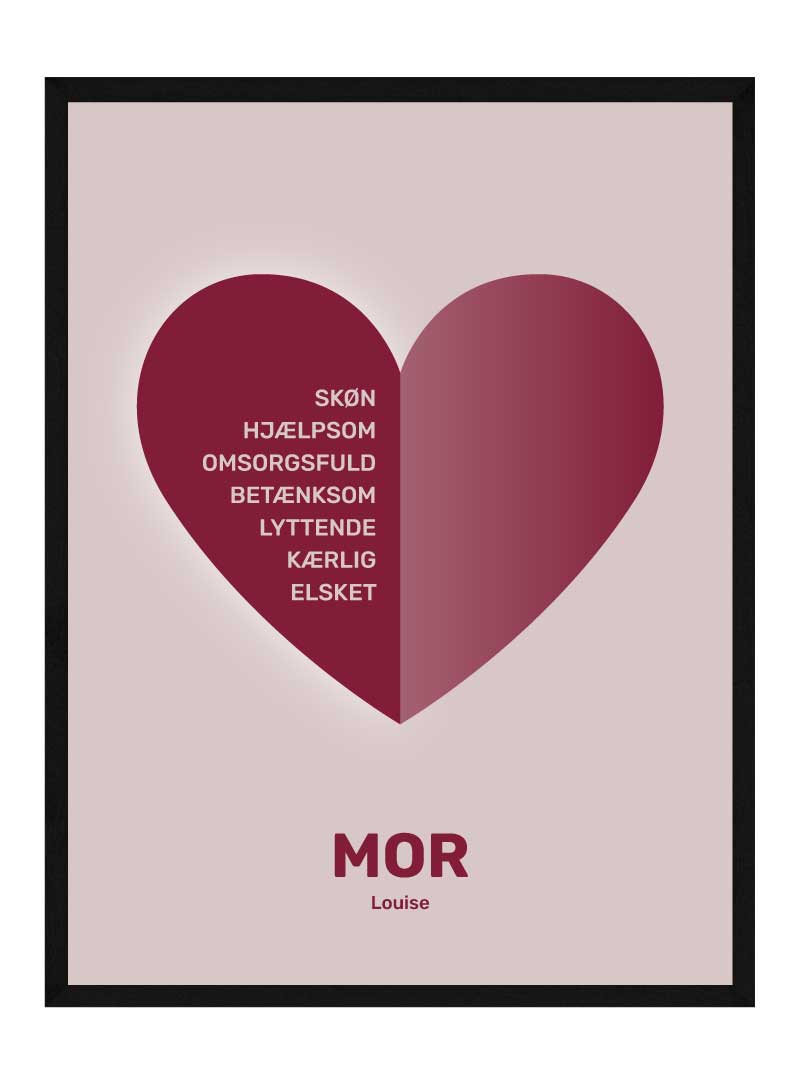 Mor Hjerte Citat Plakat