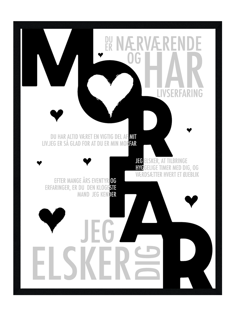 Morfar Plakat Personlig Plakat
