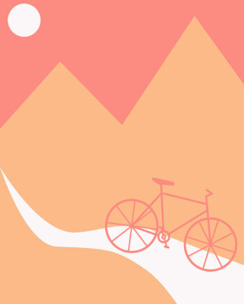 Mountainbike Pale Af Justesen Plakater