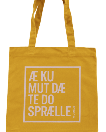 Mulepose Orange   Lyserødt Tryk   Ku Mut