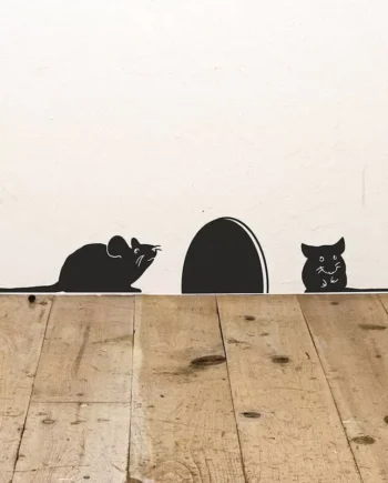 Mus Ved Musehul Wallsticker