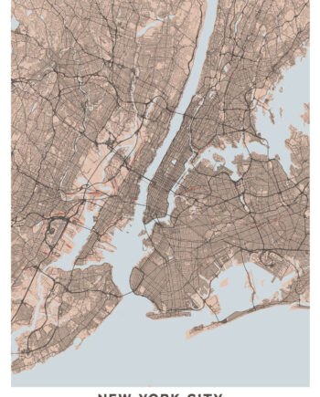 New York Kort Af Illux