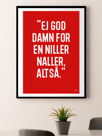 Niller Naller-plakat 30   40 Cm Kr  219 -