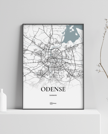 Odense Plakaten Fuldt Kort Hvid 30 42 Cm  A3
