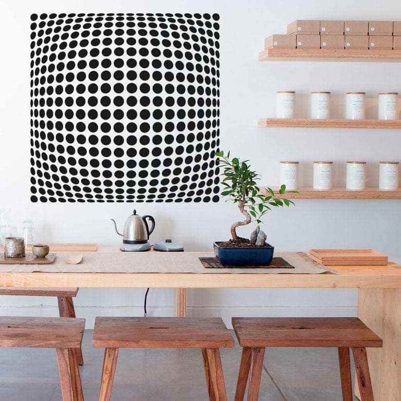 Op Art Prikker Wallsticker