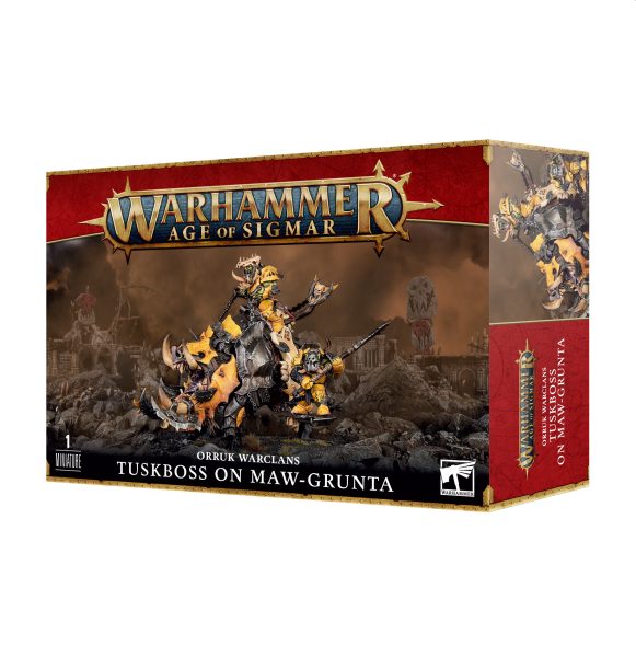 Orruk Warclans Tuskboss On Maw-grunta Maw-grunta With Hakkin Krew Gouger 99120209111