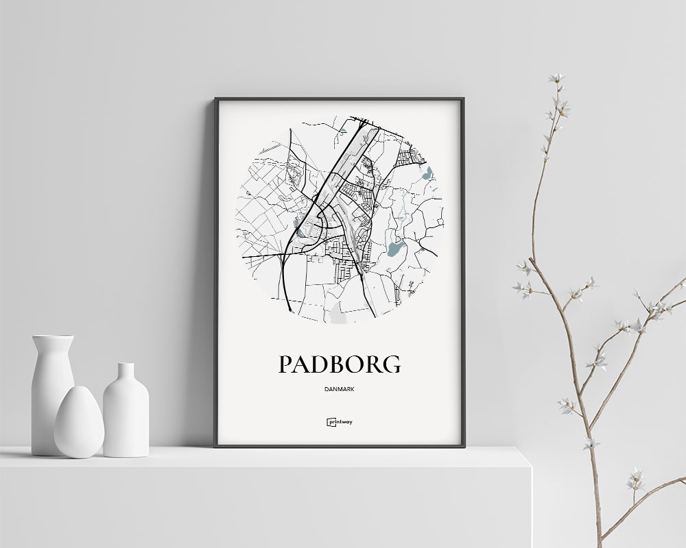 Padborg Plakaten Rundt Kort Hvid 60 84 Cm  A1