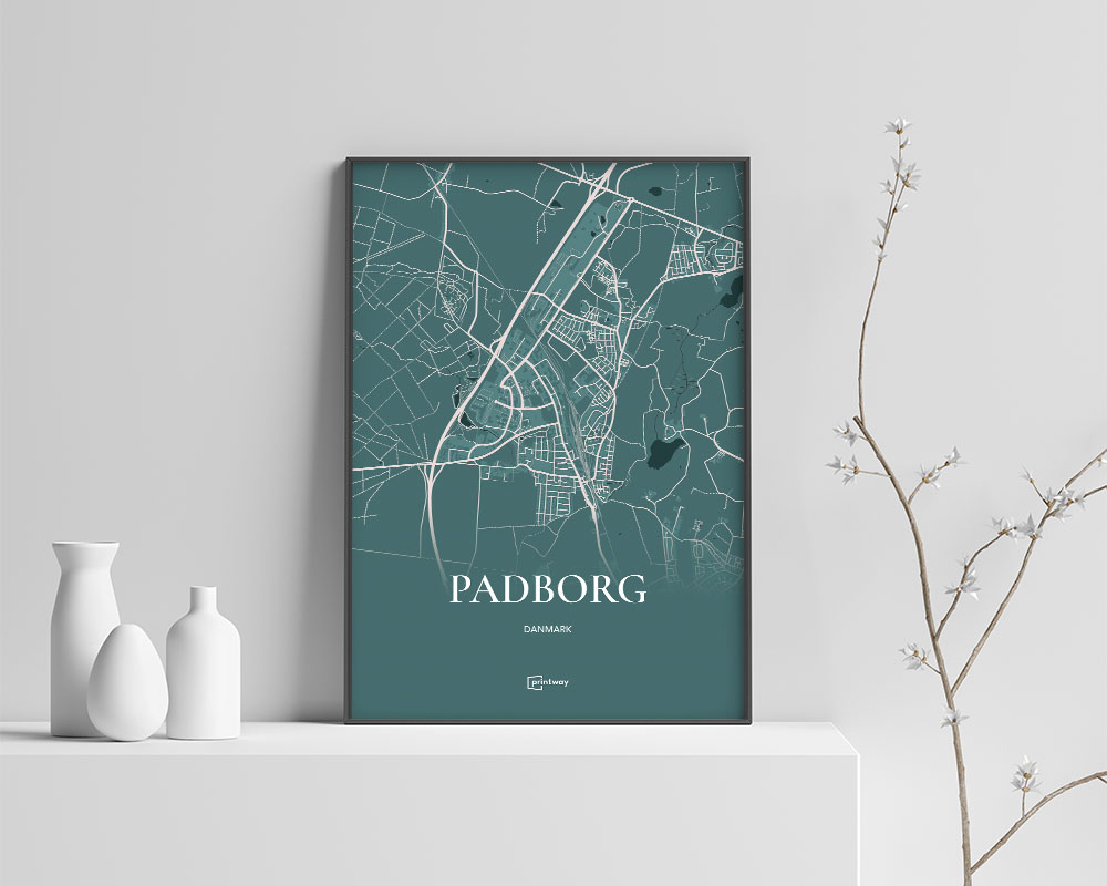 Padborg Plakaten Fuldt Kort Skovgrøn 21 30 Cm  A4