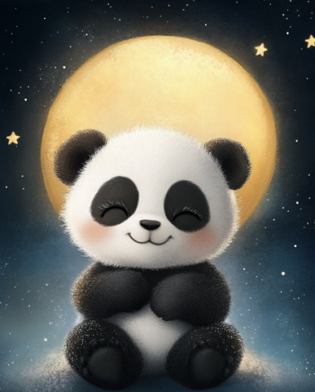 Panda Plakat 93 Måneskin Og Stjernelys