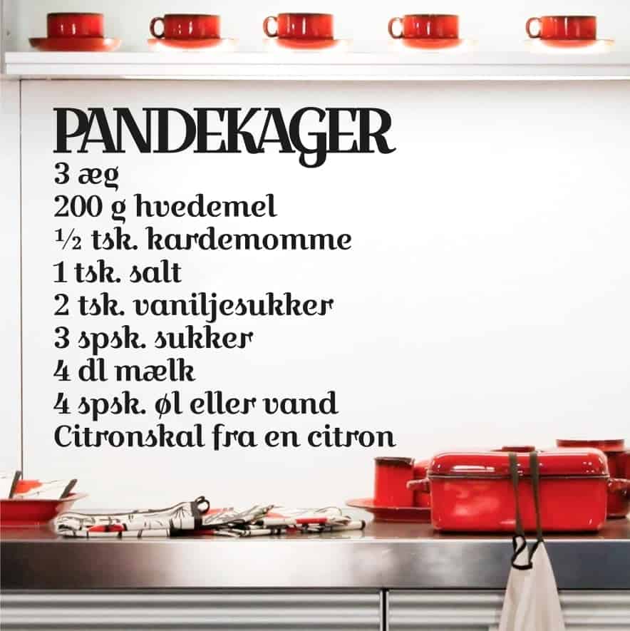 Pandekager Wallsticker