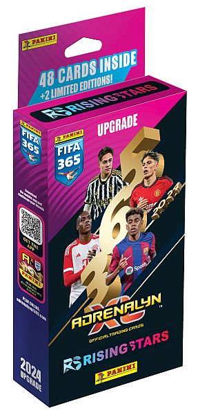 Panini Adrenalyn : Fifa 365 2024 Upgrade Rising Stars Booster Set Deck Blister Med 48 Kort Limited Edition