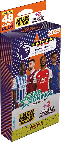 Panini Adrenalyn : Premier League 2024 2025 Star Signings Booster Set Deck Blister Med 48 Kort Limited Edition