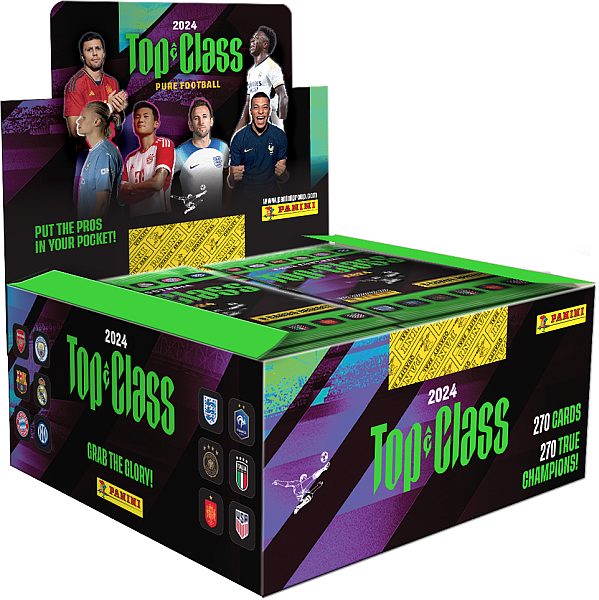 Panini Top Class 2024 Booster Display Box Med 24 Pakker Fodboldkort