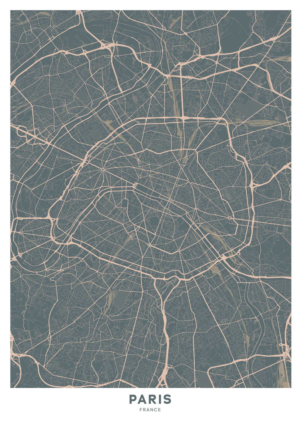 Paris Kort Af Illux