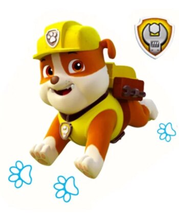 Paw Patrol Wallsticker  Rubble  90x60cm