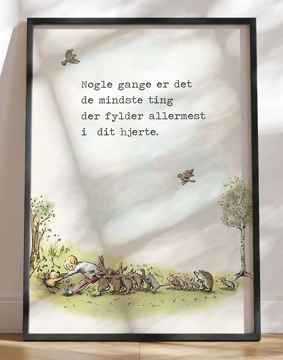 Peter Plys Plakat De Mindste Ting