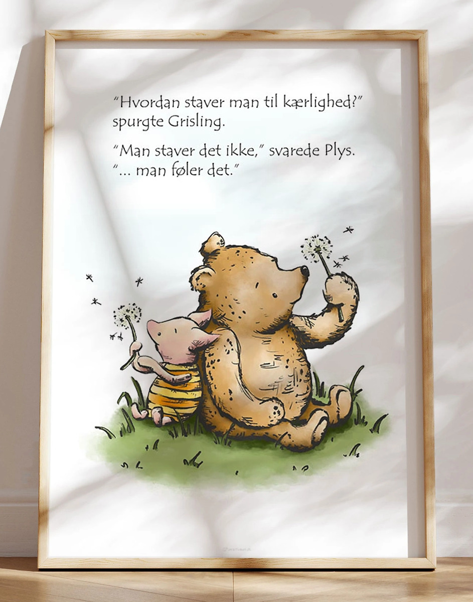 Peter Plys Plakat Stave Til Kærlighed