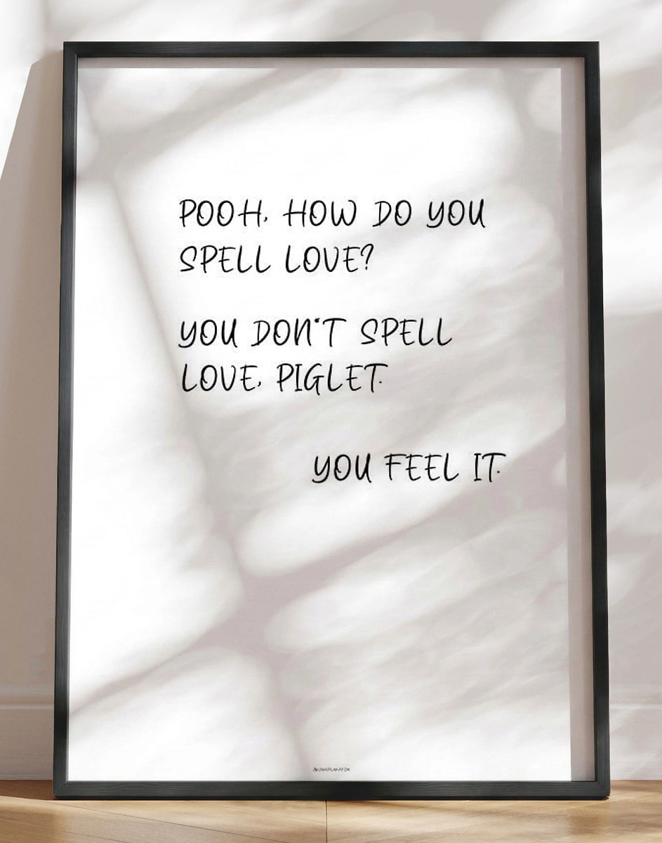 Peter Plys Plakat You Don   Spell Love