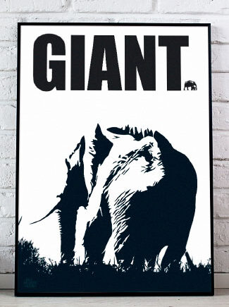 Plakat Med Elefant 21   29    A4  Kr  199 -