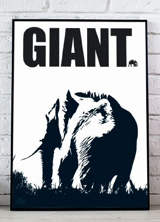 Plakat Med Elefant 21   29    A4  Kr  199 -