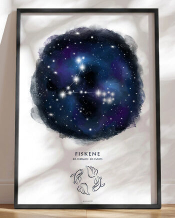 Plakat Med Stjernebillede Fiskene
