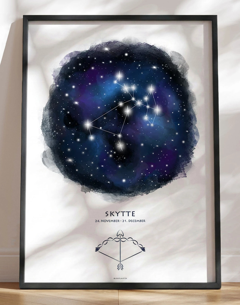 Plakat Med Stjernebillede Skytten