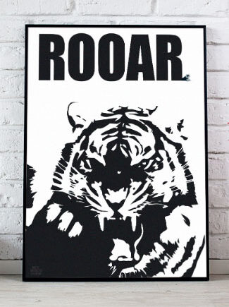 Plakat Med Tiger 21   29    A4  Kr  199 -
