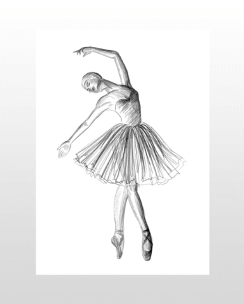 Plakat  Quot Ballet Tegning Quot  A4