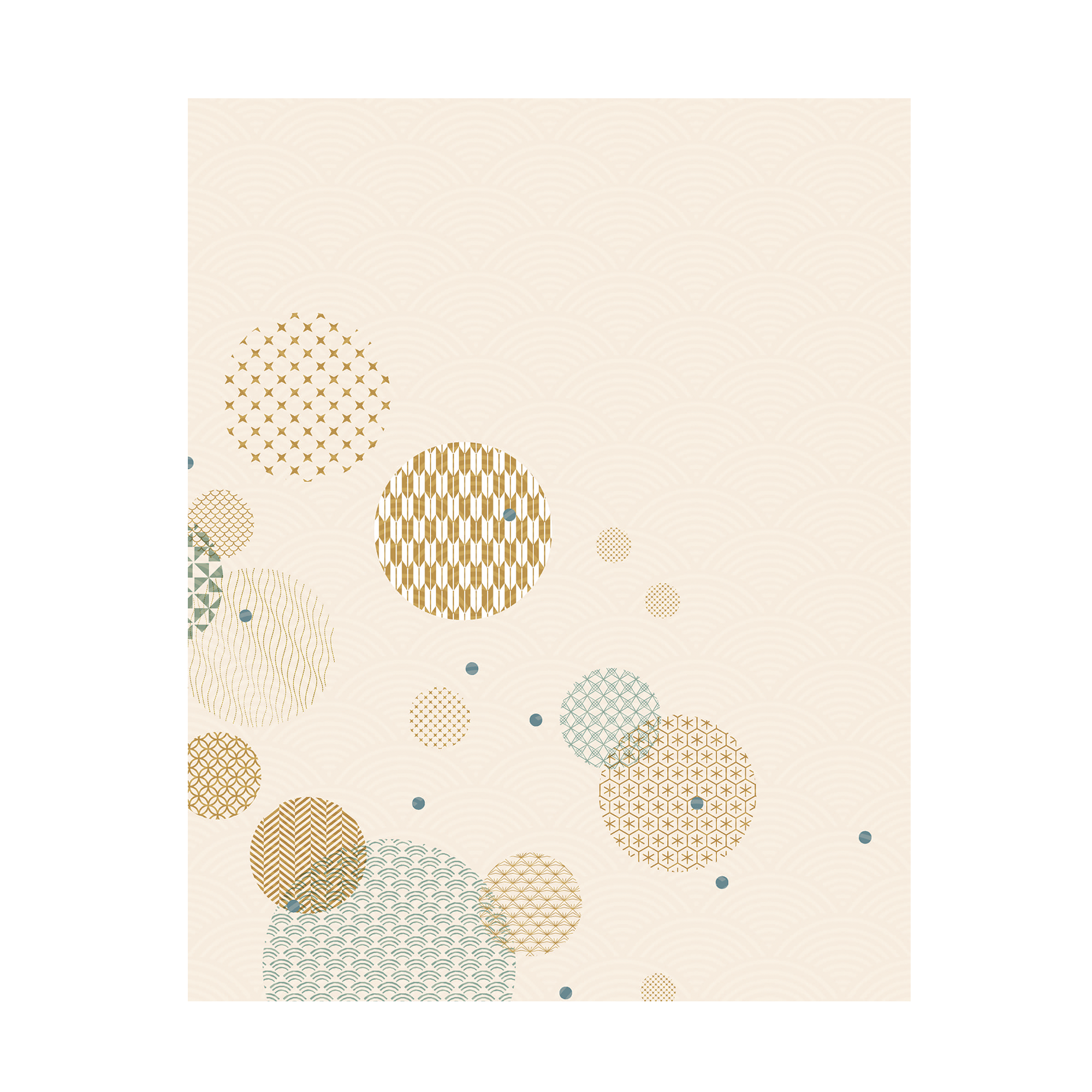 Plakat  Quot Japansk Abstrakt Quot  Beige  40   50 Cm
