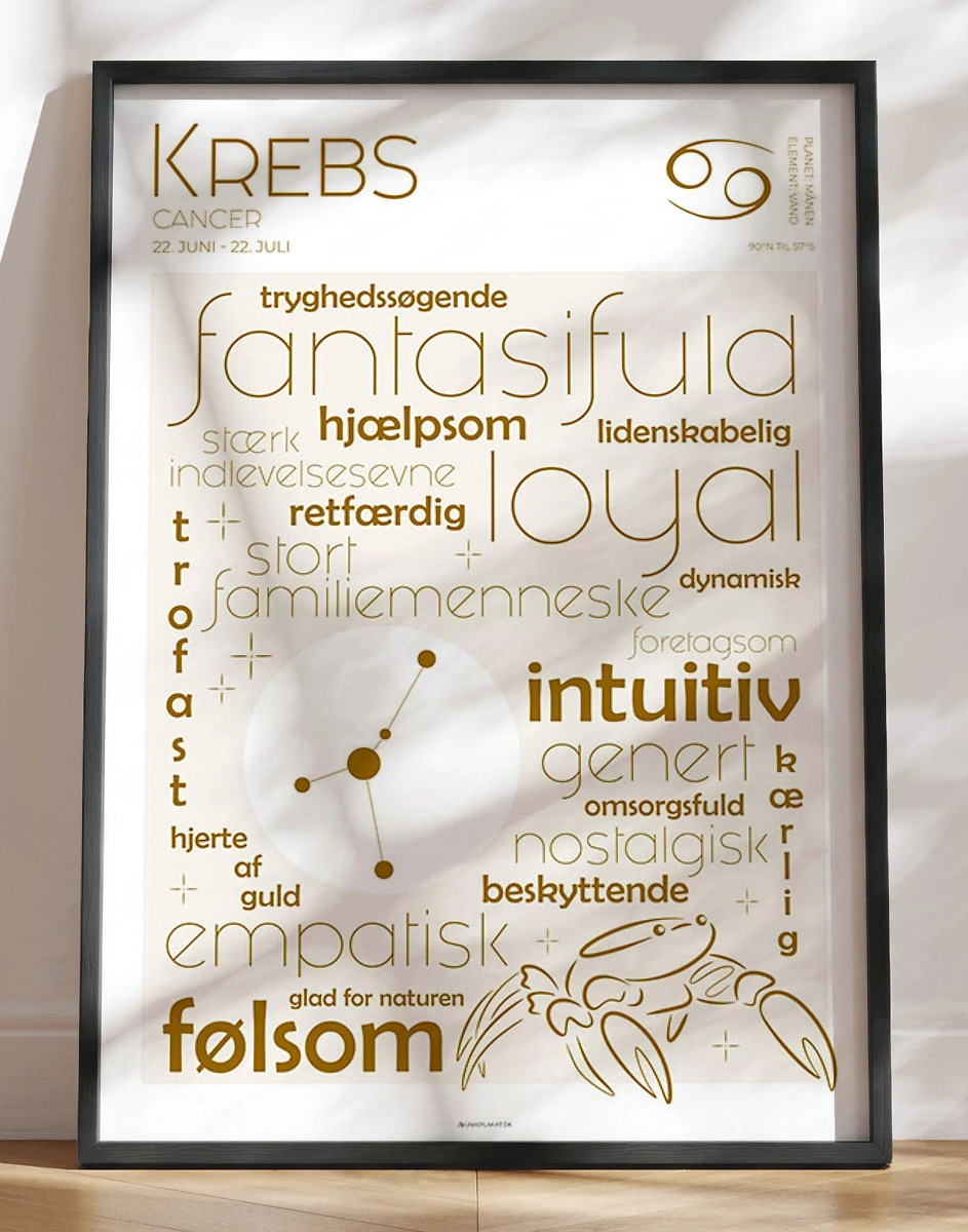Plakat Stjernetegn Krebs