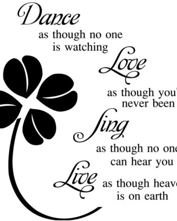 Poetisk Wallsticker  Dance  Love  Sing  Live