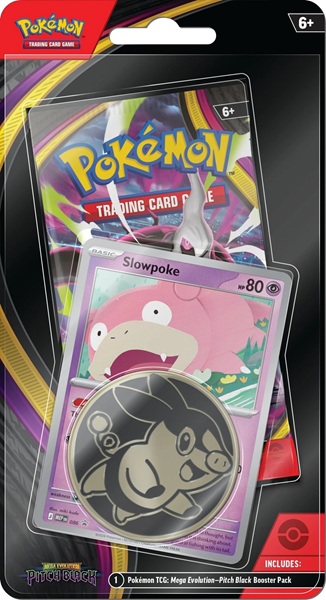 Pokemon Blister Pack -pack Checklane Blister: Mega Evolution: Pitch Black Booster Pakke Slowpoke Black Star Promo Pokemon 195 184 Nt