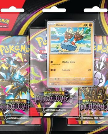 Pokemon Blister Pack  -pack:   Mega Evolution: Pitch Black Booster Pakker   Binacle Black Star Promo