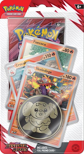 Pokemon Blister Pack -pack Premium Checklane Blister: Scarlet Violet: Destined Rivals Booster Pakke Skeledirge Line Promos 195 184 Nt
