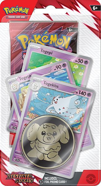 Pokemon Blister Pack -pack Premium Checklane Blister: Scarlet Violet: Destined Rivals Booster Pakke Togekiss Line Promos 195 184 Nt
