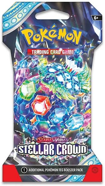 Pokemon Booster Pakke Sv07 Scarlet Violet: Stellar Crown Sleeved Booster Pack Quot Cardboard Pap Blister Quot