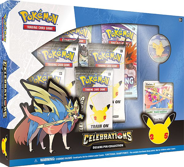 Pokemon Celebrations  25th  Zacian Lv   Deluxe Pin Collection
